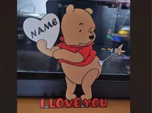 Winnie the pooh - love - tu nombre