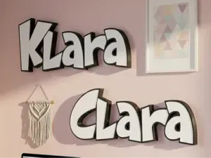 Insegna Led personalizzata Lightbox- Clara & Klara
