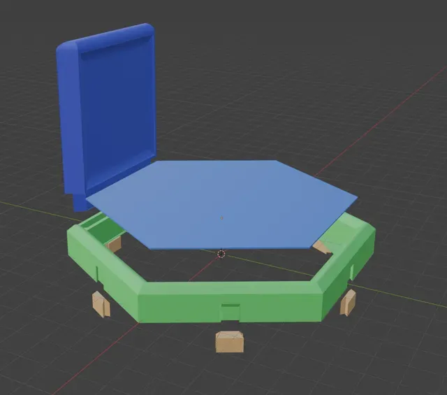 Hexagonal wall shelf for small figurines — Image 10 of 11