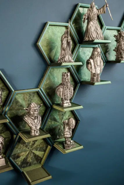 Hexagonal wall shelf for small figurines — Image 5 of 11