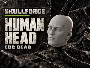 SkullForge Human Head – EDC Paracord Bead