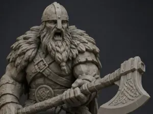 Viking Berserker – Norse Warrior with Battle Axe