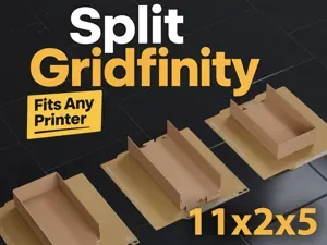 11x2 A1 Mini Gridfinity Bin 5U Dovetail Split Fit