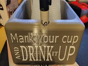 Red Solo Cup Holder W/ Marker V2 