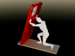 Man holding phone stand