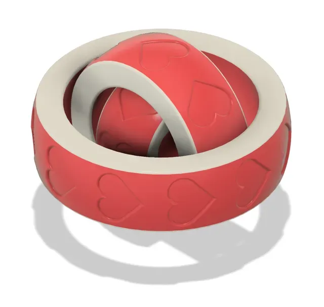 Hearts Gyro Fidget Spinner (Print in Place) — Фото 4 из 4
