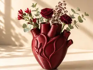 Botanical Heart Vase Artistic Anatomical Planter