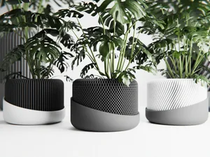 Japandi Plant Pot (3 versions, automatic watering)