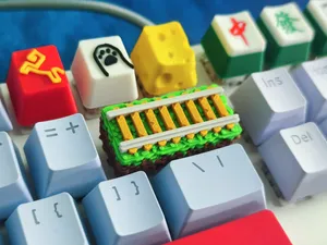 「MC草方块铁轨」键帽
