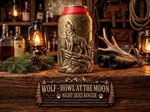 WOLF - Howl at the Moon Koozie Can Holder