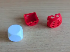 multi-colored playing dice