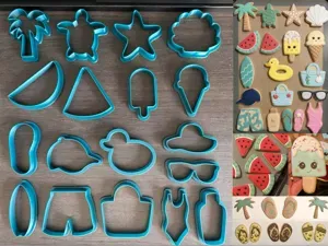 summer cookie cutter (set of 18 x 6cm or 9cm)