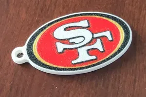 SF 49ers Key Ring, Textured both sides