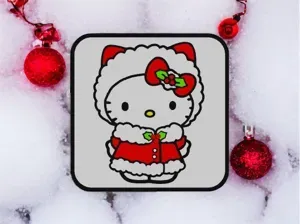 Christmas Kitty 2D Wallart