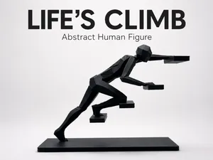 Life’s Climb - Abstract Human Figure