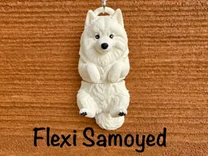 Flexi Samoyed Keychain