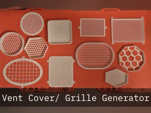 Parametric Vent Cover & Grille Generator OpenSCAD