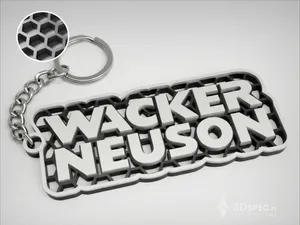 Wacker Neuson honeycomb keychain