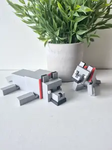 Minecraft wolf inspired articulated