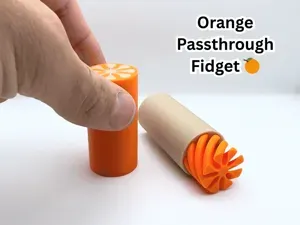 Orange Fidget Impossible Passthrough Spiral Toy