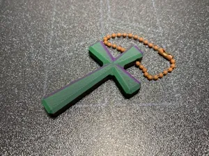 Faceted Cross Charm