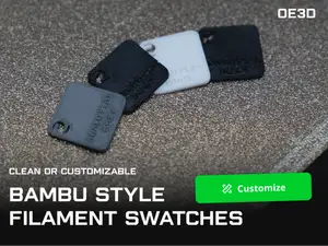 Customizable Bambu Style Filament Swatch Sample
