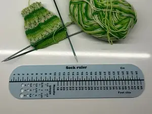 Sock ruler / Knitting needle gauge