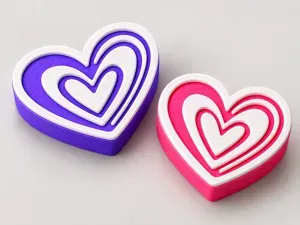 Doodle Heart Charms & Beads | Multicolor AMS