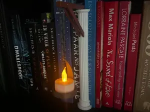 Roman Column Hanging Lantern Book Nook