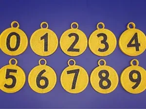 Simple keychain with dual color digits