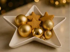 Golden Star Dish – Modern Christmas Centerpiece