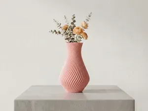 Helix Vase: Twisted Fluted Vase