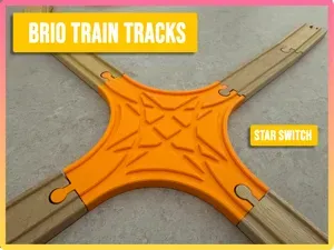 Star Switch compatible with Brio, Ikea, Hape Track