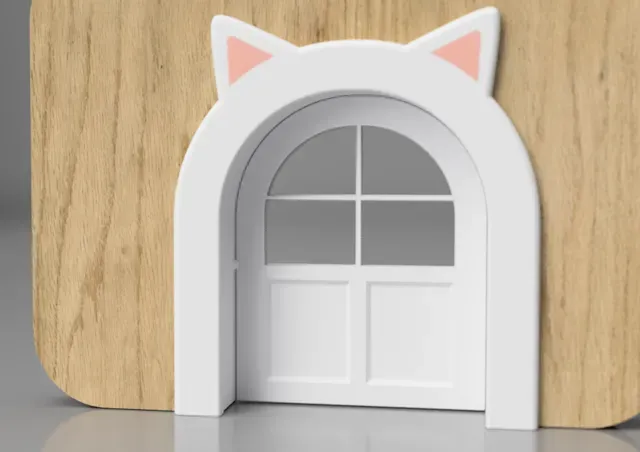 Cat Door with Ears — Image 5 of 10