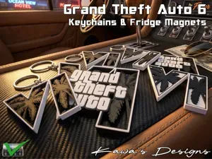 GTA 6 Keychains & Fridge Magnets