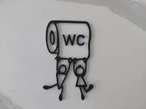 Toilet sign wall art