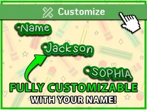 Kindergarten Style Font Custom keychain Generator