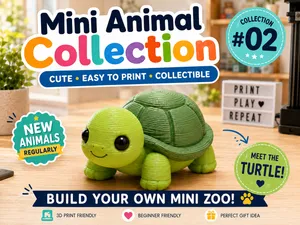 Mini Turtle Fidget – Collection Mini Animal #02
