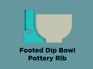 Clay Pottery Rib - Footed Dip Bowl