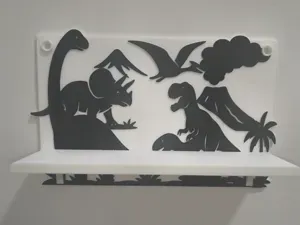 Jurassic Dinosaur Wall Shelf – Silhouette Design