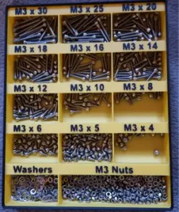 M3 Screw / Nut tray Storage
