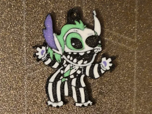 Stitch Beetlejuice Cosplay Keyring — Image 3 of 3