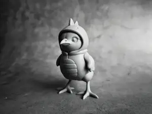 Chick dressed in a dinosaur costume - Office 