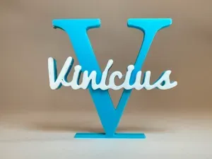 Placa de Nome 3D - Vinícius