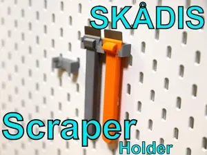 Skadis Bambu Lab Scraper Holder — Single & Double