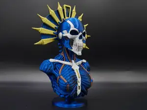 Biomechanical Skull Bust - inspired by H.R. Giger