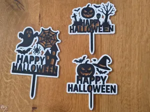Halloween Cake Topper Set – Spooky Party Decor
