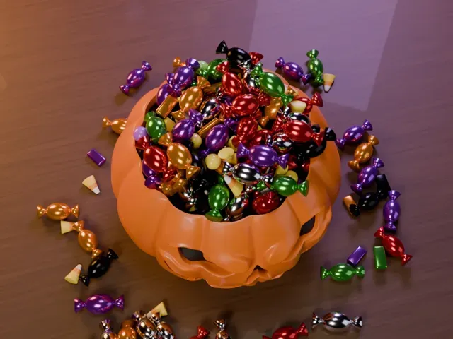 Grusel-Kürbis Süßigkeitenschale | Halloween — Фото 7 из 11