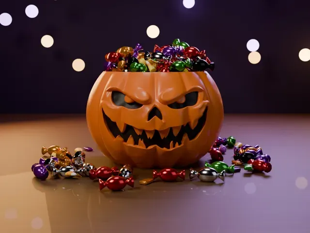 Grusel-Kürbis Süßigkeitenschale | Halloween — Фото 6 из 11