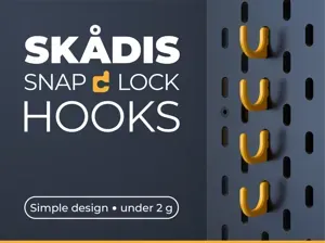 IKEA Skadis Basics - Snap Lock Hooks